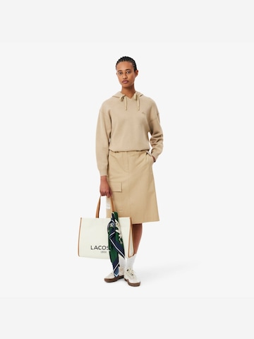 LACOSTEShopper torba 'Lacoste Sac Cabas Heritage Canvas Lacoste Naturel Tan' - bijela boja