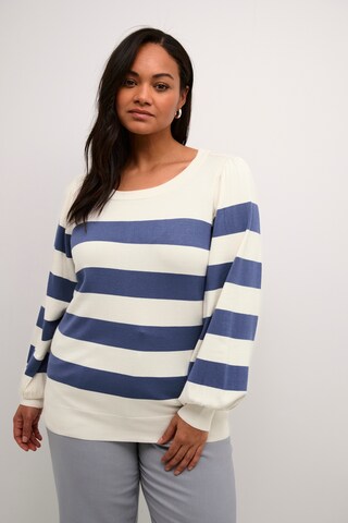 KAFFE CURVE Sweater 'Malia' in Blue: front