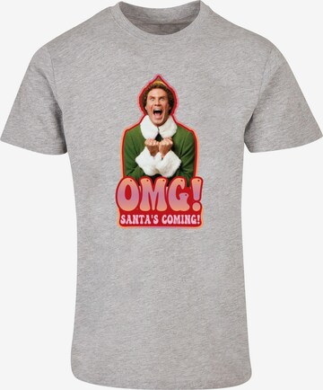 ABSOLUTE CULT Shirt 'Elf - Santa Is Coming' in Grey: front
