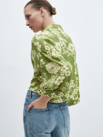 MANGO Bluse 'COLOMA' in Grün