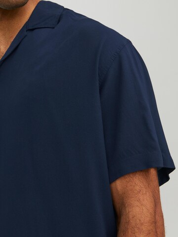 JACK & JONES Comfort fit Button Up Shirt 'Jeff' in Blue