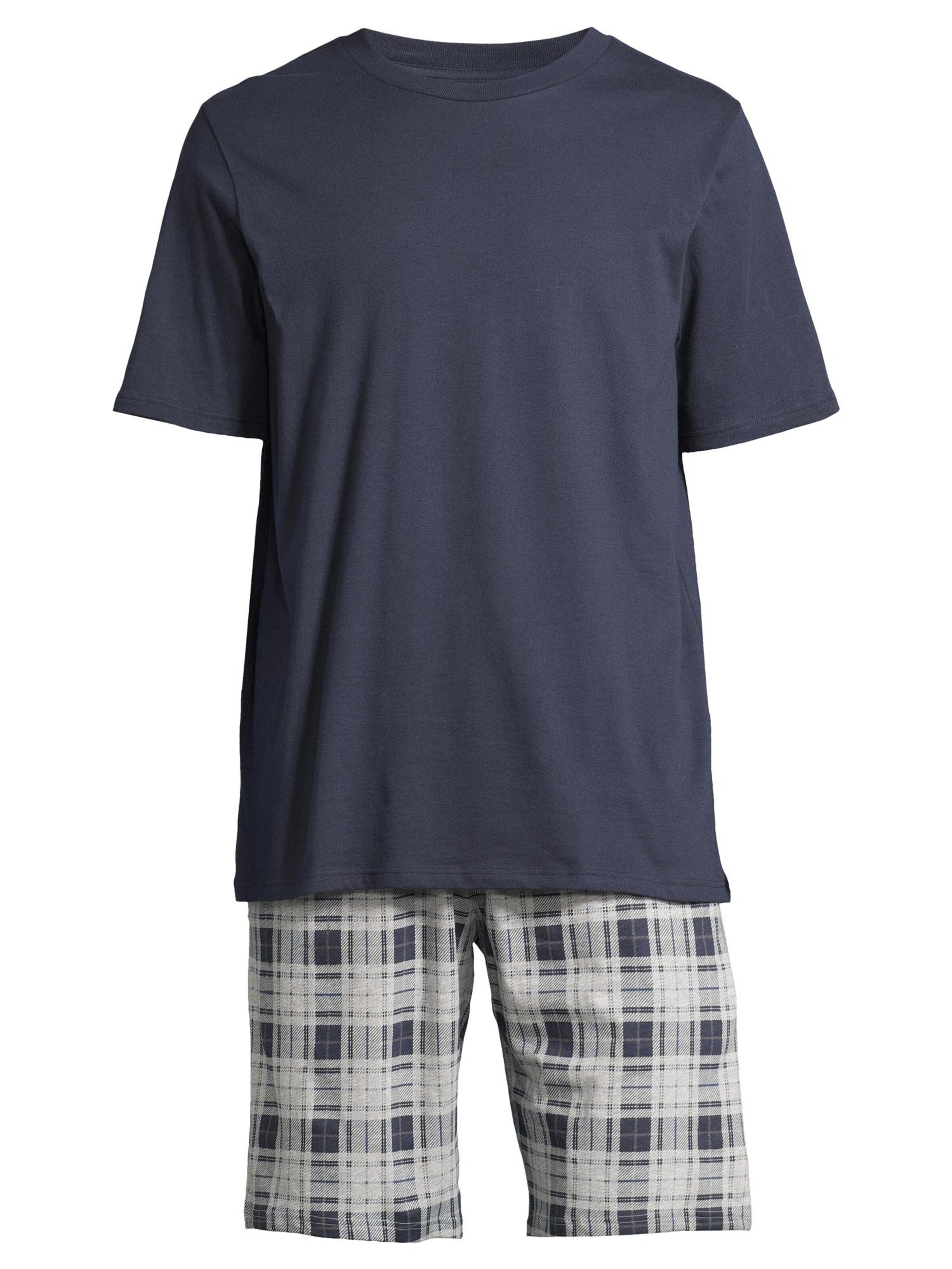 SCHIESSER Pyjama kort 'Night & Home' in Grijs: voorkant