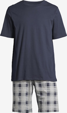 SCHIESSER Pyjama kort 'Night & Home' in Grijs: voorkant