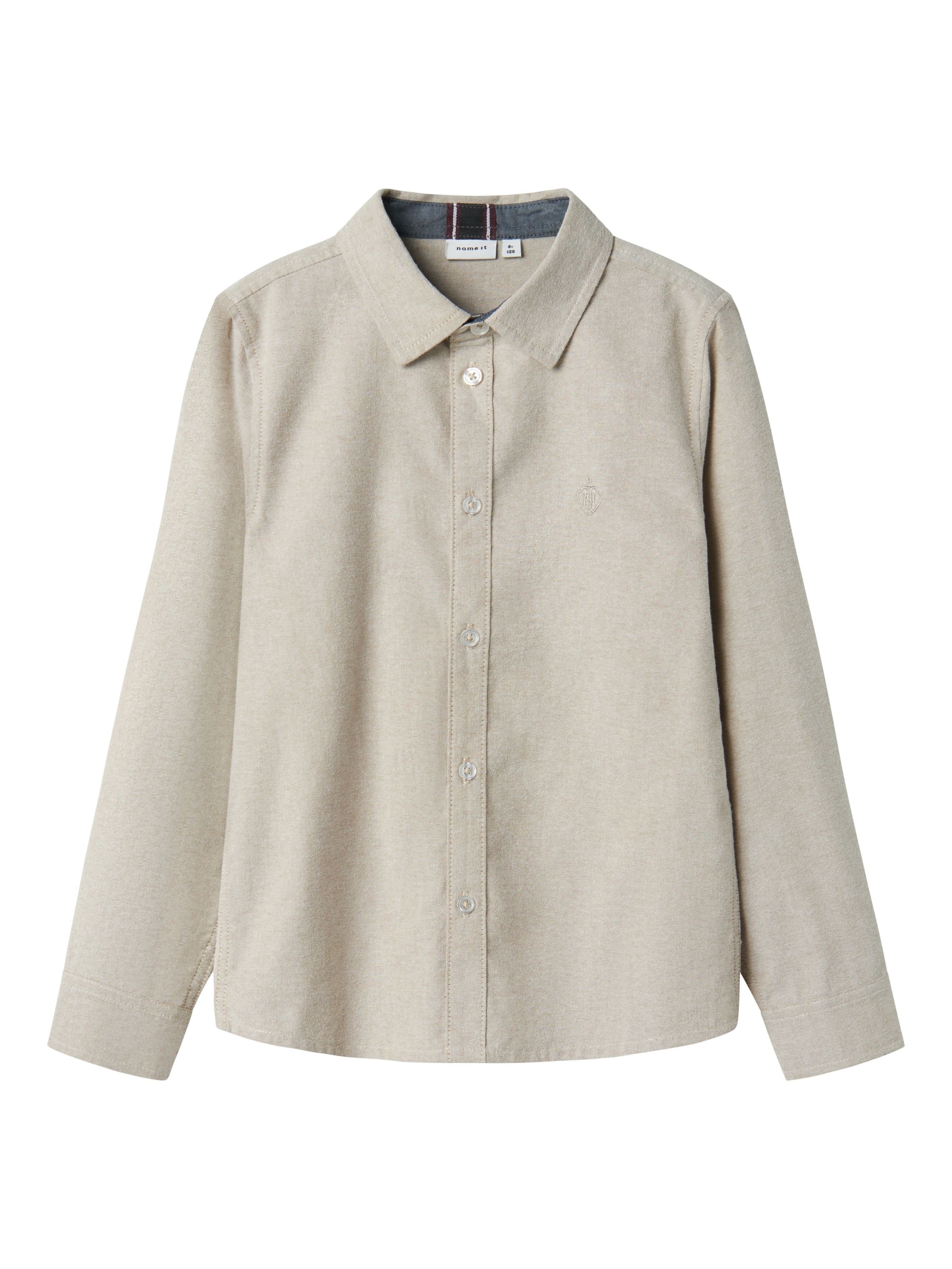 NAME IT Rovný strih Košeľa 'NKMNewsa' - Béžová: predná strana