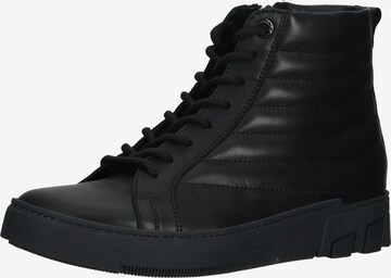 Ganter Lace-Up Ankle Boots in Black: front