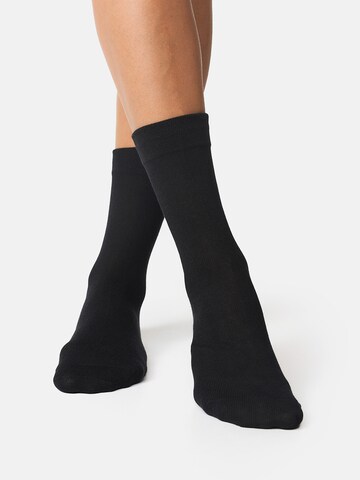 Nur Die Socks ' Ohne Gummi ' in Black: front