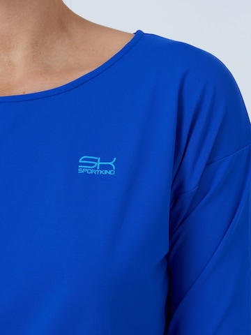 SPORTKIND Shirt '3/4 Loose Fit' in Blauw