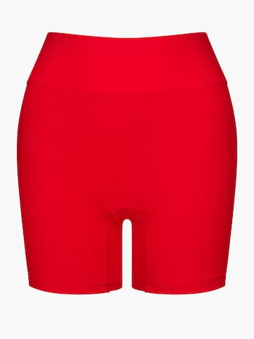 cfab (formerly creamy fabrics) Regular Pants 'Cotton High-Waist Shorts' in Red: front
