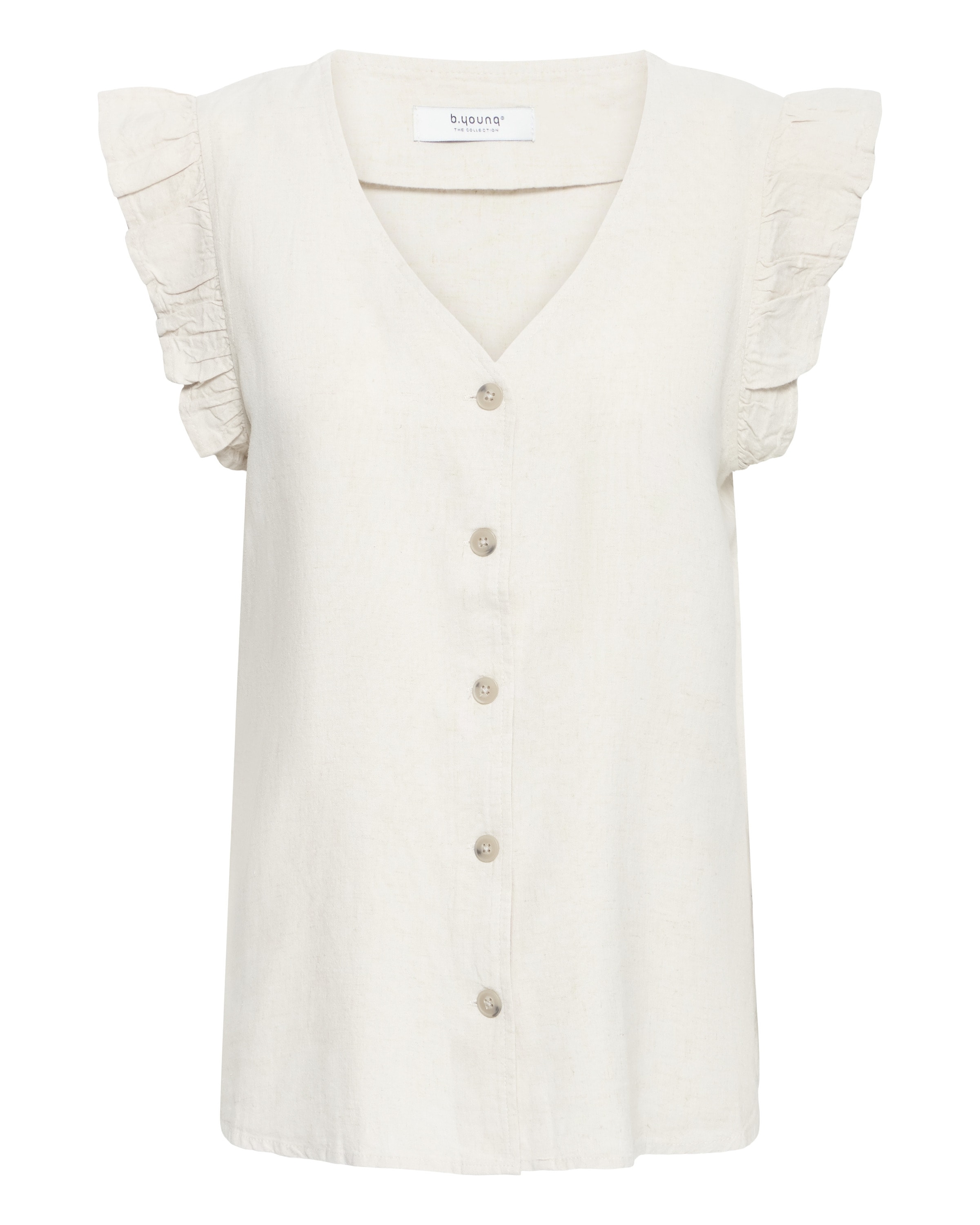 b.young Bluse 'FALAKKA' in XS in eierschale, Produktansicht