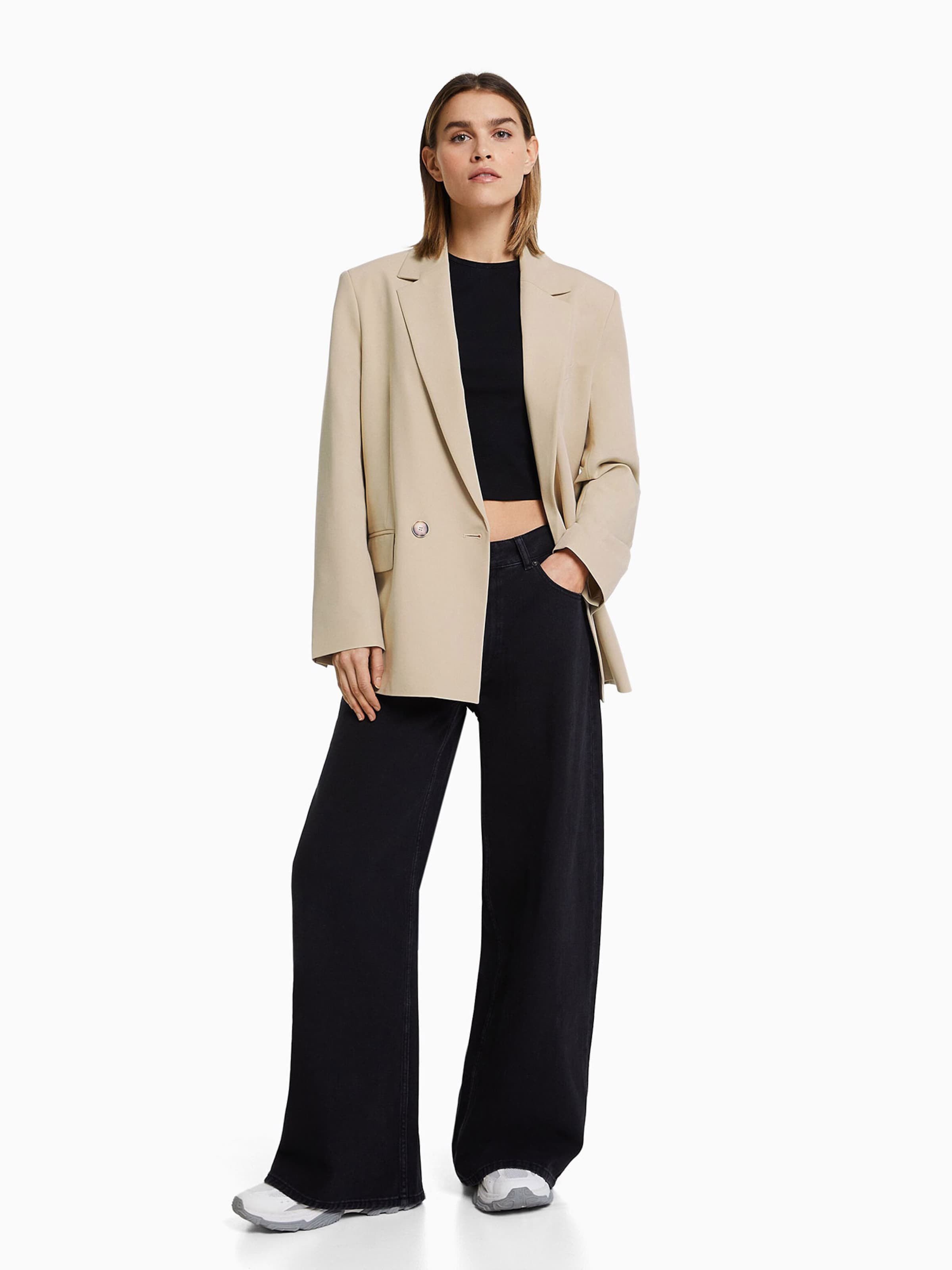 Blazer Bershka en Beige ABOUT YOU