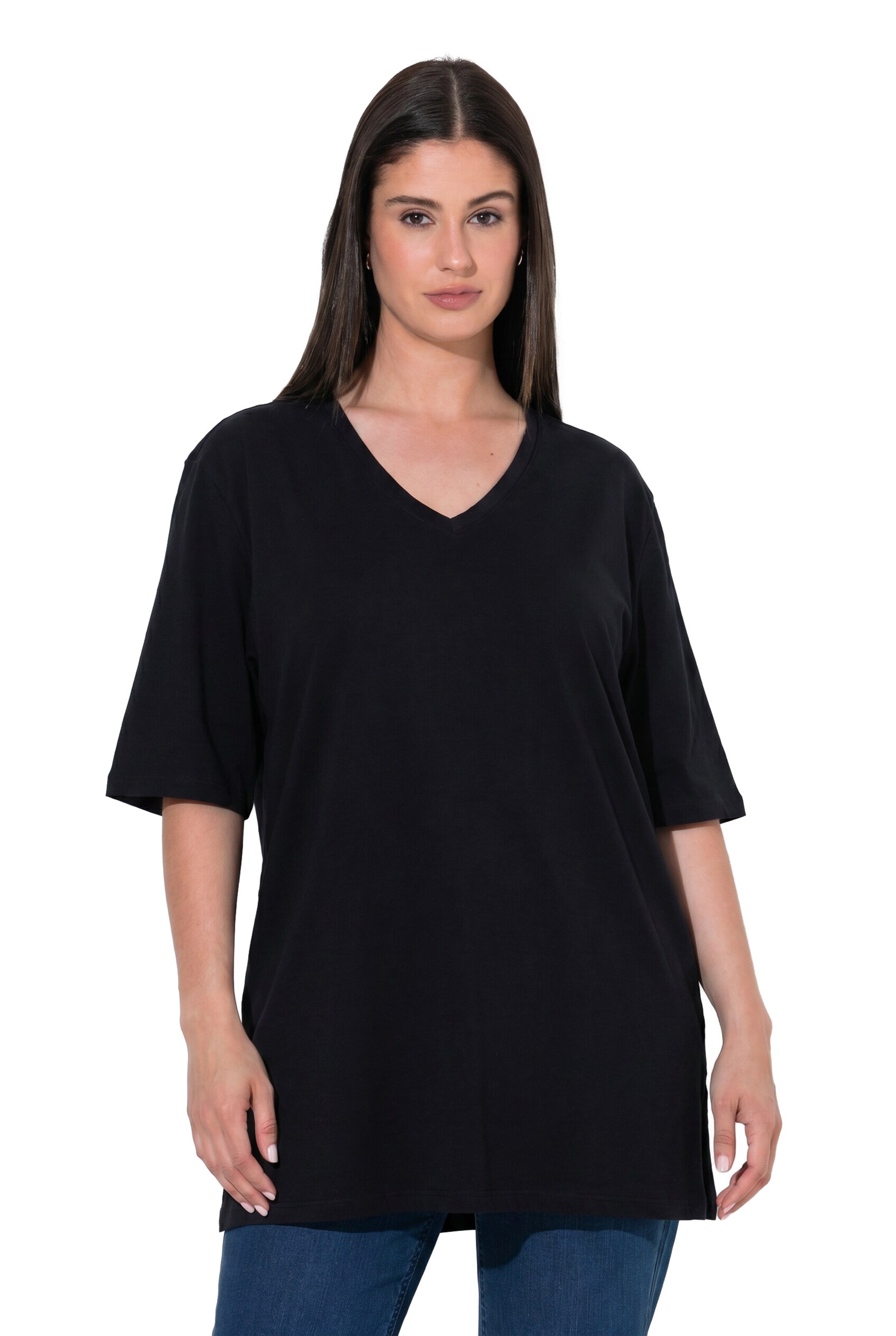 Ulla Popken Shirt in Black: front