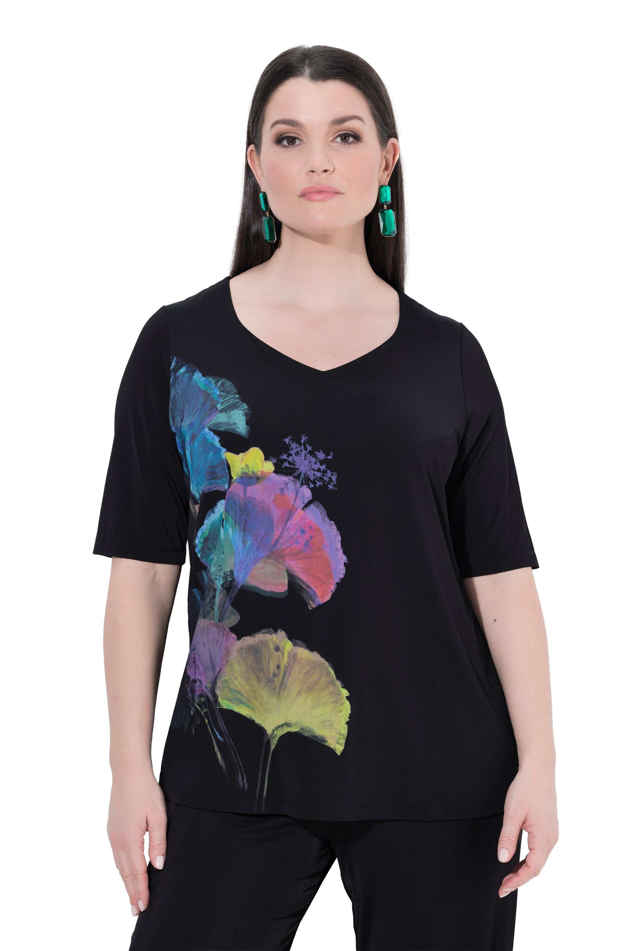 Ulla Popken Shirt in Black: front