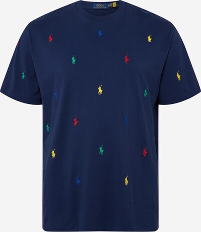 Polo Ralph Lauren Big & Tall T-Shirt en bleu / bleu foncé / jaune / vert / rouge, Vue avec produit