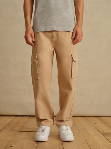 DAN FOX APPAREL Regular Cargo trousers 'Franz' in Beige: front