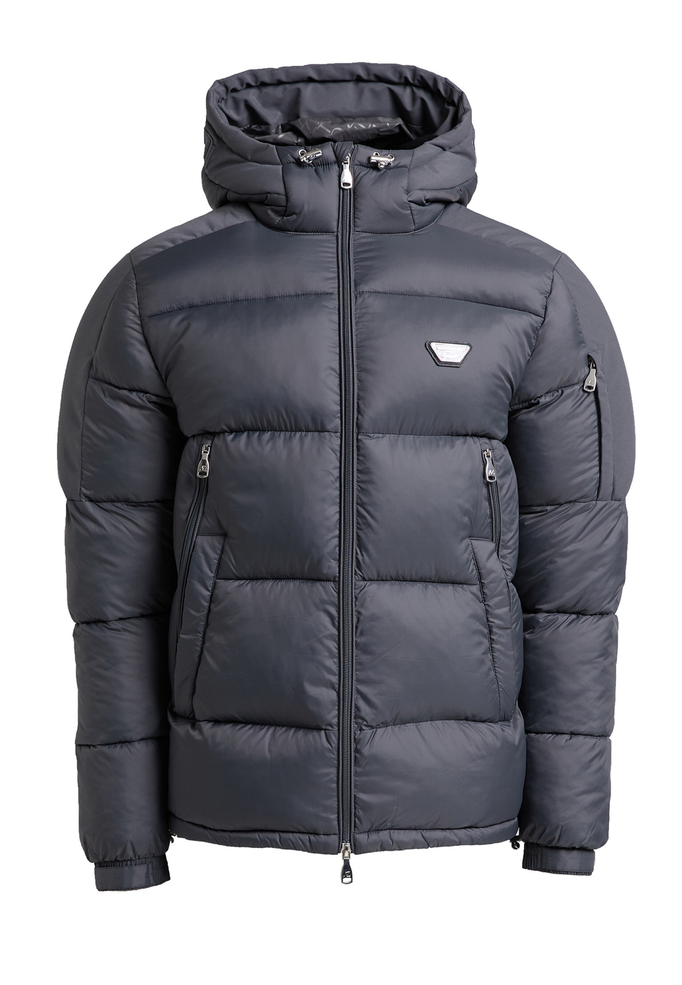 Alessandro Zavetti Winter Jacket 'Nevori' in Grey: front