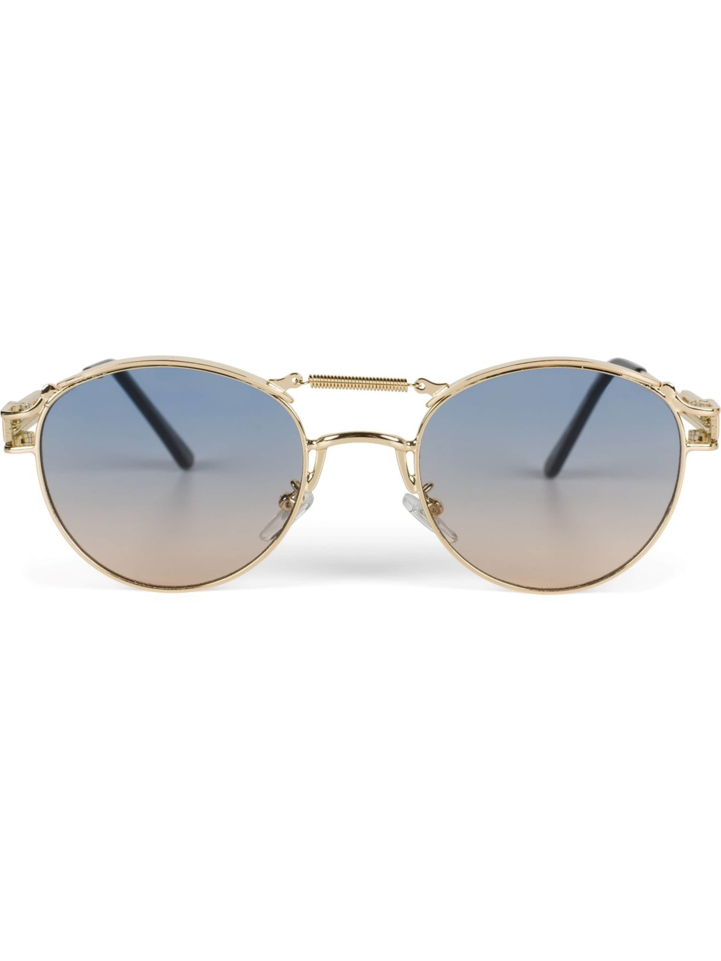 styleBREAKER Sonnenbrille 'Panto Sonnenbrille mit Federn'‌‌‌‌‌‌‌ in Beige
