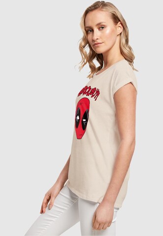 ABSOLUTE CULT Shirt ' Deadpool - Seriously ' in Beige
