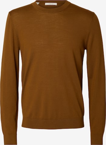 SELECTED Sweater 'SLHTray' in Brown: front
