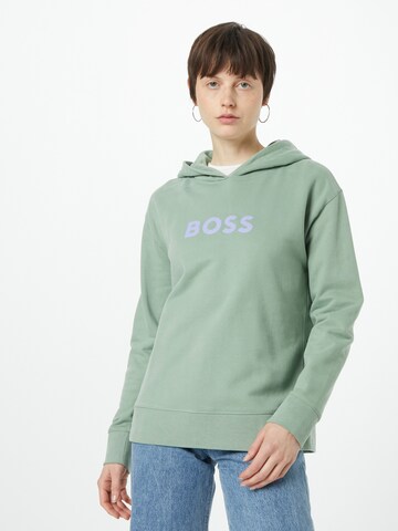 BOSS Sweatshirt 'Edelight' in Grün: predná strana