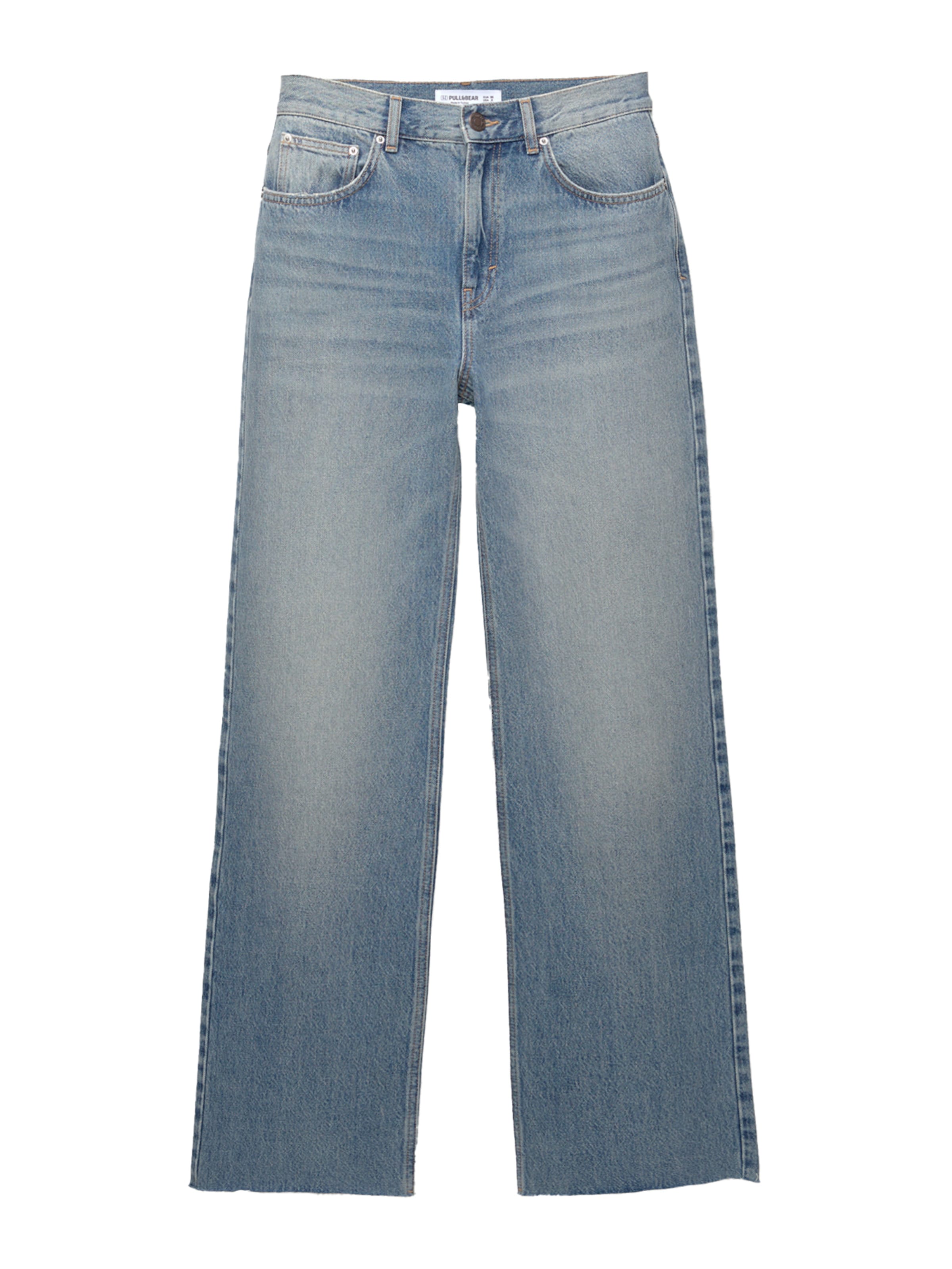 Pull&Bear Lużny krój Jeansy w kolorze niebieski: przód