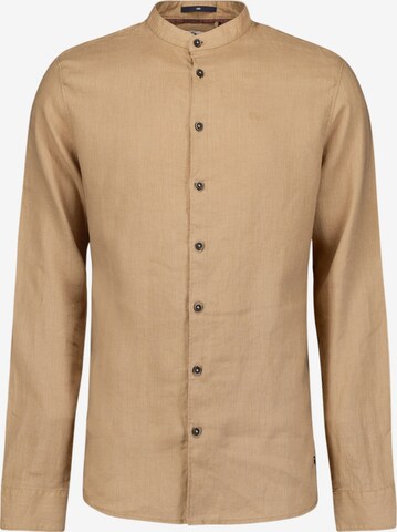 No Excess Button Up Shirt in Beige: front