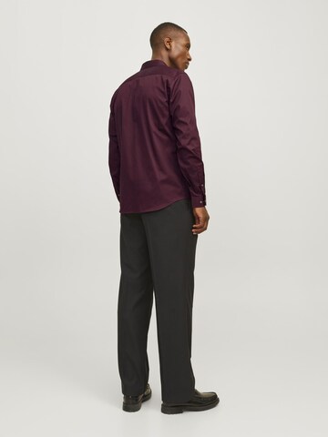JACK & JONES Slim fit Button Up Shirt in Red