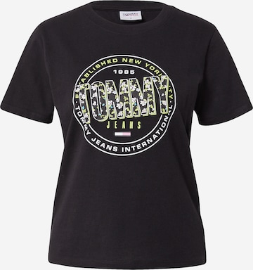 T-shirt Tommy Jeans en noir : devant