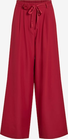 VILA Wide Leg Housut 'VICATALINA' värissä punainen: etupuoli