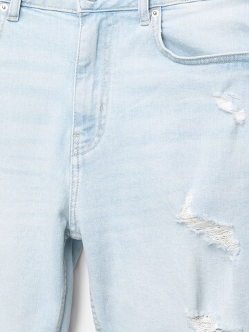 Pull&Bear Широка кройка Дънки в синьо