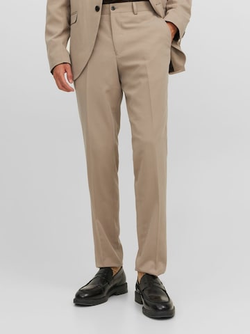 JACK & JONES Slimfit Bukser med fals 'Franco' i beige: forside