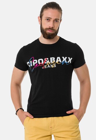 CIPO & BAXX Shirt in Zwart: voorkant