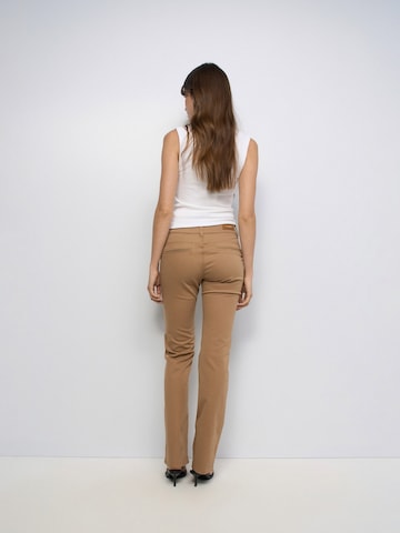 Salsa Jeans Regular Chino trousers 'Secret' in Brown