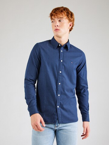 TOMMY HILFIGER Regular fit Overhemd in Blauw: voorkant