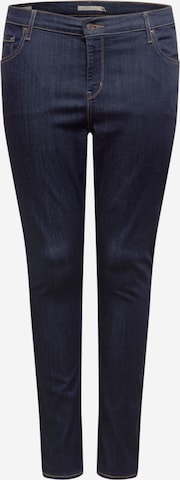 Levi's® Plus Skinny Jeans '721 PL Hi Rise Skinny' in Blauw: voorkant