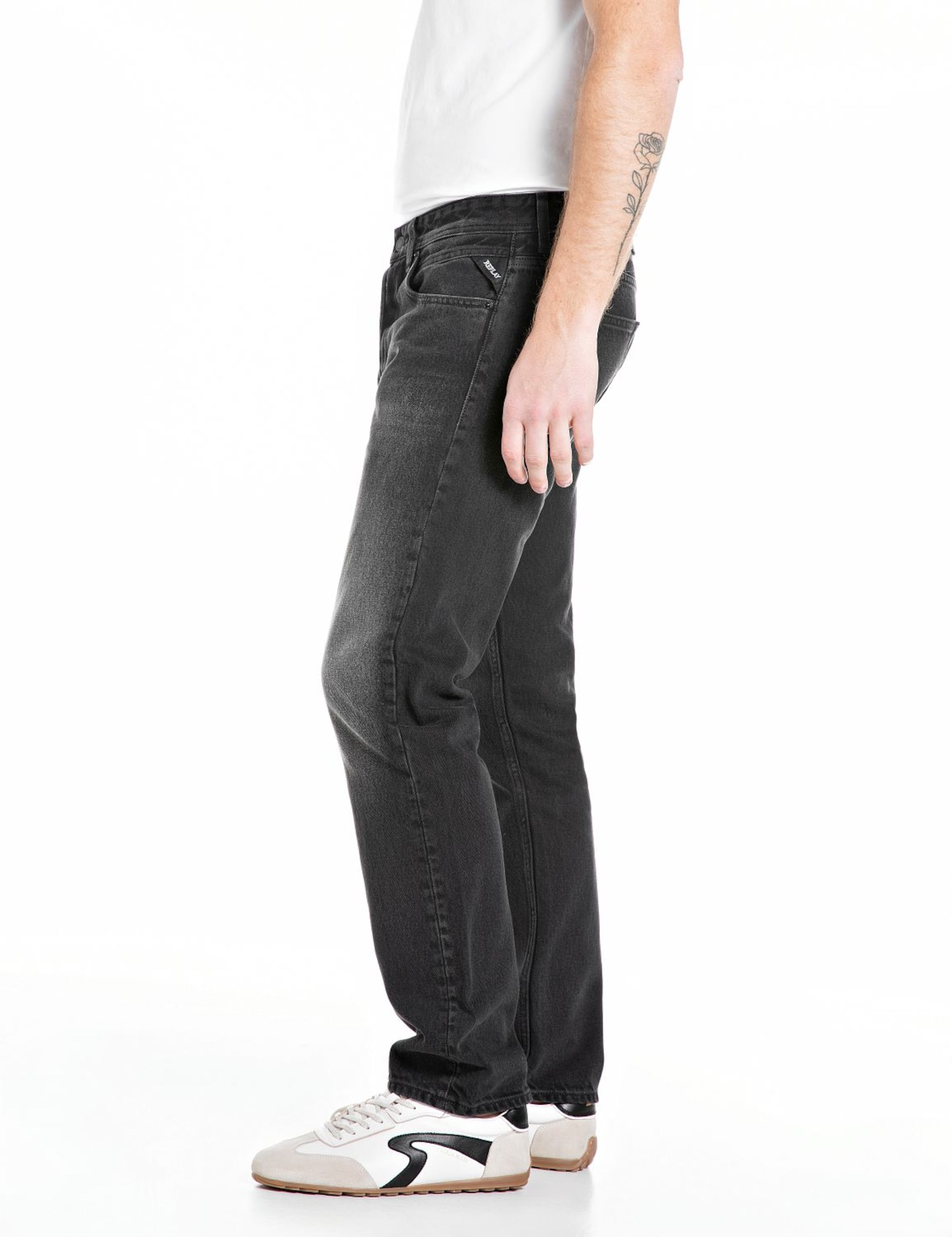 REPLAY Regular Jeans 'Grover' in Schwarz