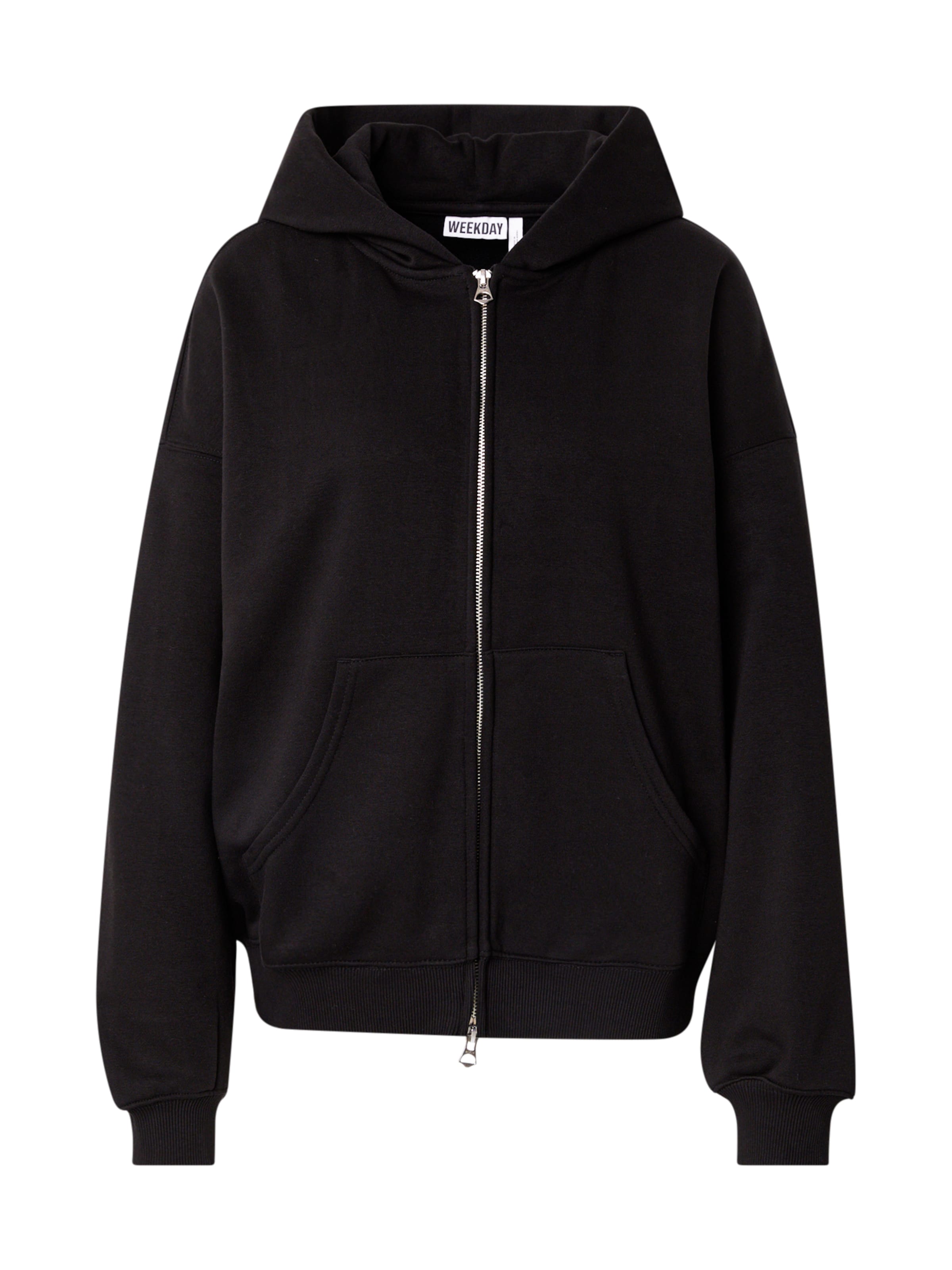 WEEKDAY Sweatjakke 'Tony' i sort: forside