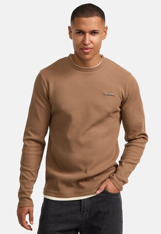 INDICODE JEANS Shirt 'Sigfinn' in Brown: front