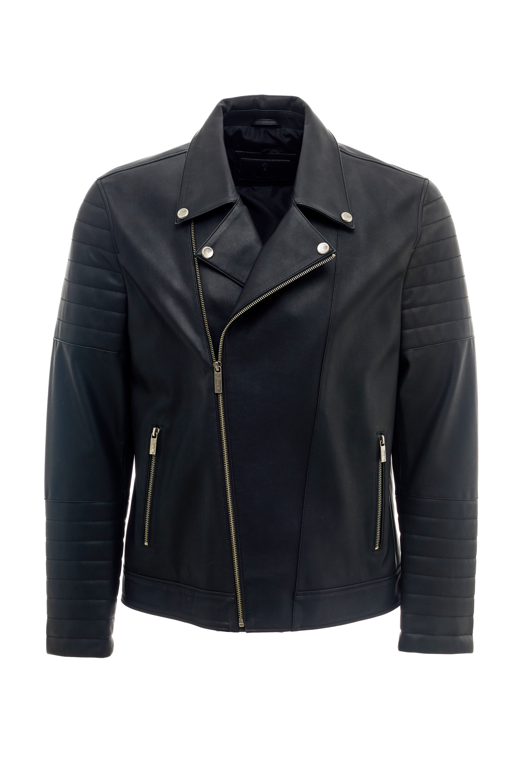 PIERRE CARDIN Kunstlederjacke in Schwarz: Vorderseite