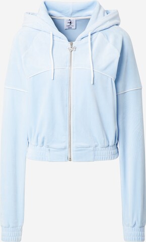 VIERVIER Zip-Up Hoodie 'Rosa' in Blue: front