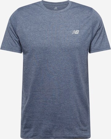 new balance Performance Shirt 'Essentials Heathert' in Blue: front