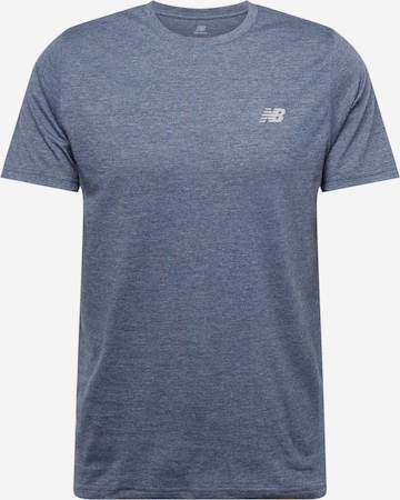 new balance Functioneel shirt 'Essentials Heathert' in Blauw: voorkant