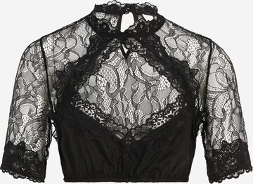 Krüger Madl Traditional Blouse 'Pippa' in Black: front