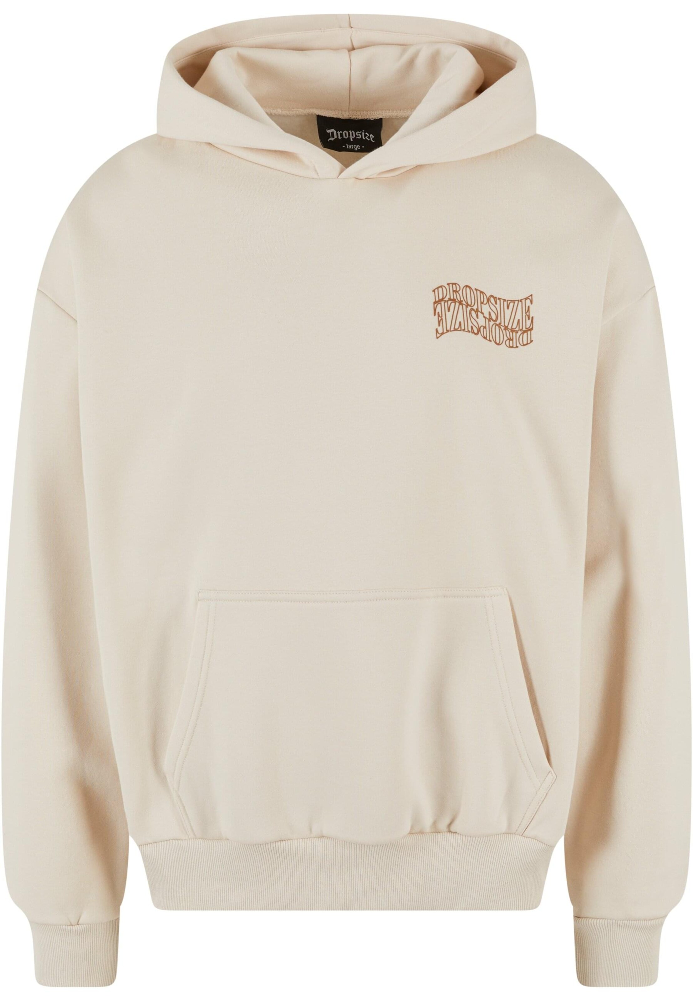 Dropsize Μπλούζα φούτερ σε μπεζ: μπροστά