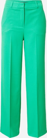 COMMA Wide leg Pleated Pants in Green: front