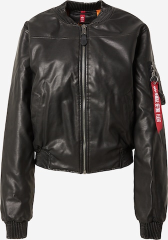 ALPHA INDUSTRIES Демисезонная куртка 'MA-1 FL' в Черный: спереди