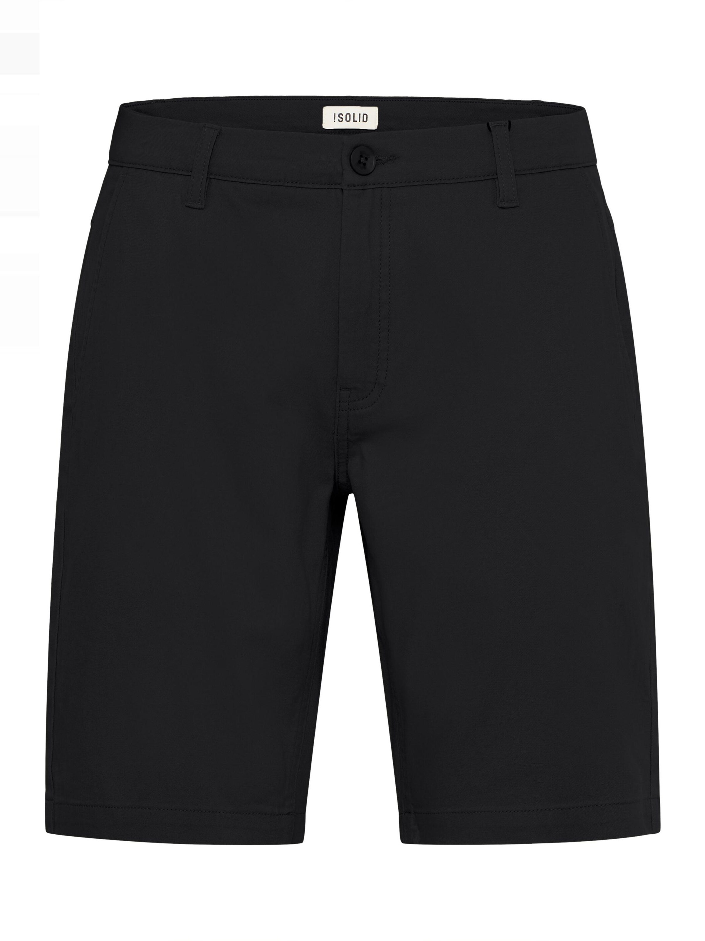 Pantaloni chino ' KARLO ' di !Solid in nero: frontale