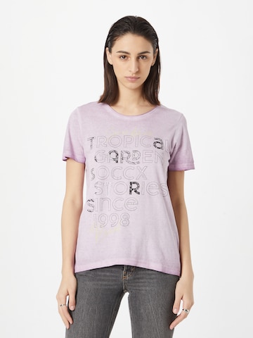 T-shirt Soccx en violet : devant