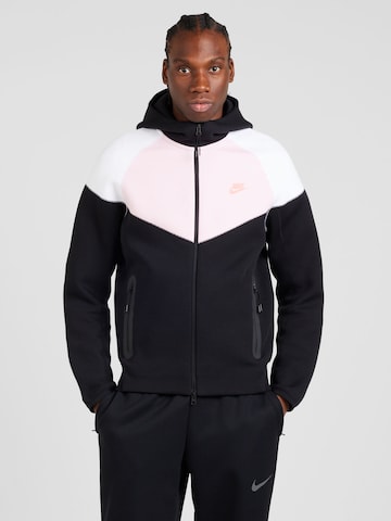 Nike Sportswear Bluza rozpinana 'TCH FLEECE' w kolorze czarny: przód