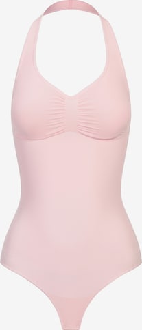 Body modellante 'Neckholder Bodysuit Sculpting Shapewear with String' di cfab (formerly creamy fabrics) in rosa: frontale