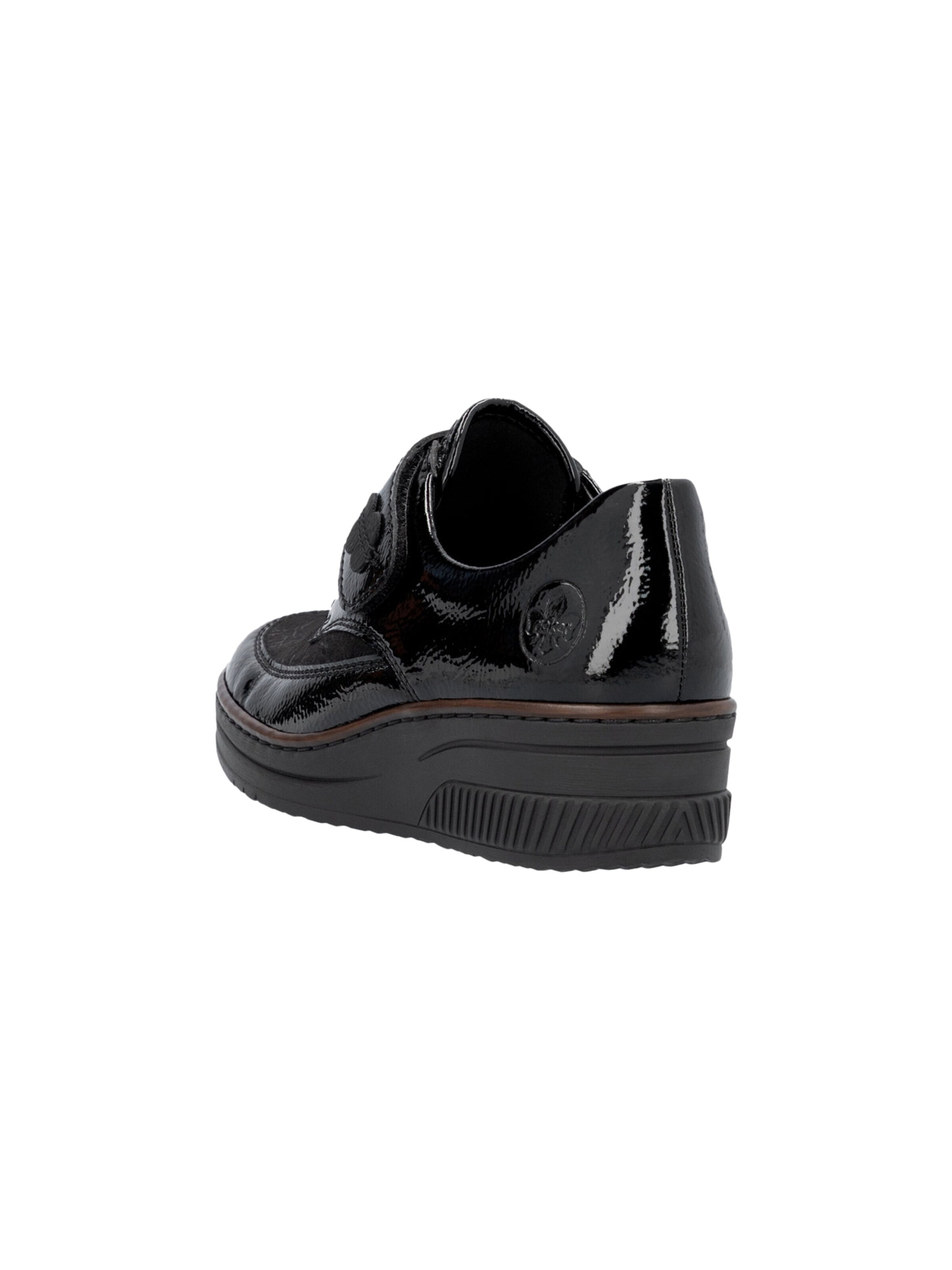 Chaussure de sport à lacets 'Lagro Low-Top-Sneaker aus Leder' Rieker en noir